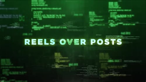 Reels Over Posts Style Hologram Video