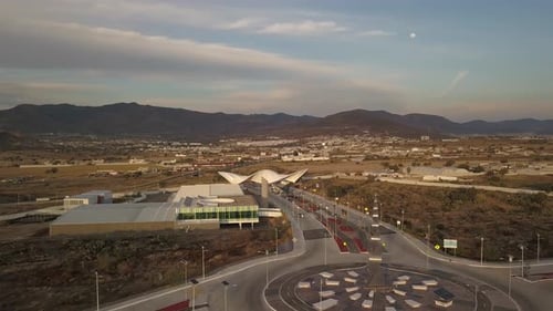 Mexico mountains, aerial landscape sunset