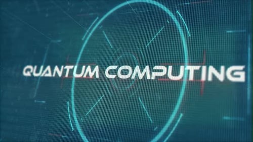 Quantencomputer-Wörter in Techno Sci Fi