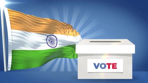 India Flag And Voting Box General Election 2024