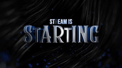 Livestreaming Intro With Metallic Title Style Animation Blue Theme