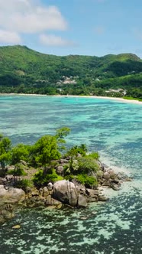 Tropical Beach Scenery in the Seychelles Mahe Island