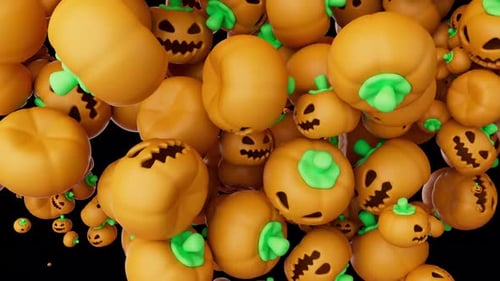 Pumpkin Halloween Transition alpha channel