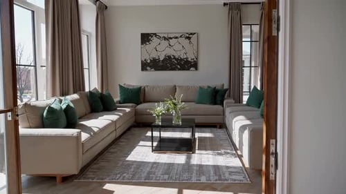 Comfortable Couch in a Beautiful Living Room