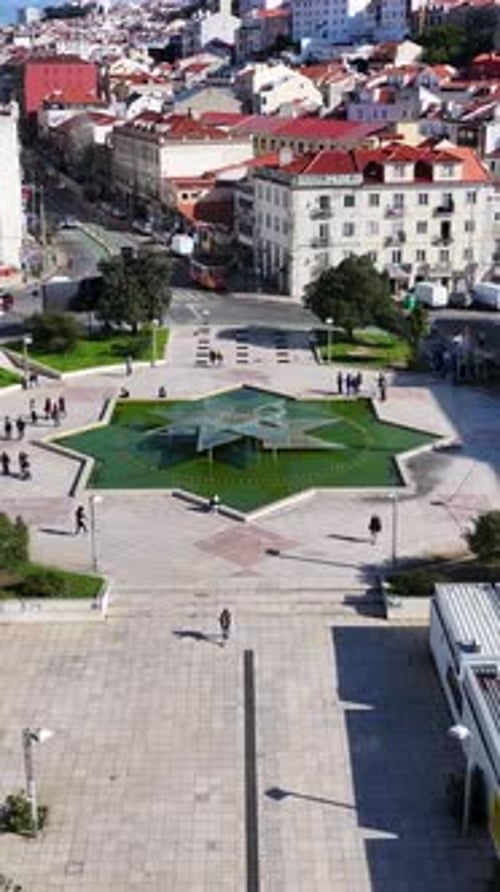 Martim Moniz Square At Lisbon In District Of Lisbon Portugal.