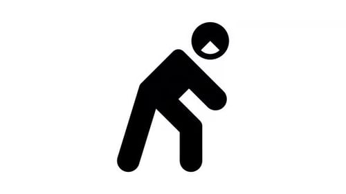 Animated Flat Design Back Pain Medical Icon