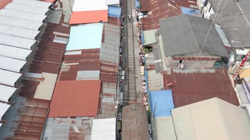 Train Market in Thailand