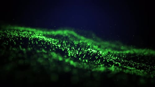 Green Particular Background 4K