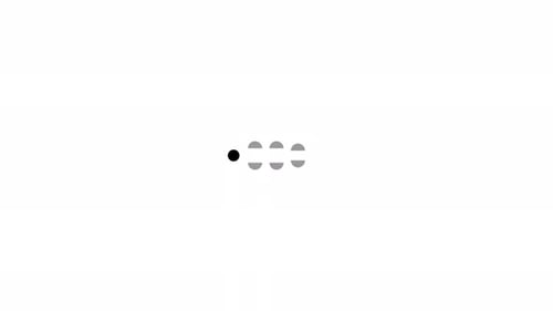 Animations-Ladebalken, 3 geteilte Punkte und 1 Punkt, Bullet-Loop, Fortschrittssymbol