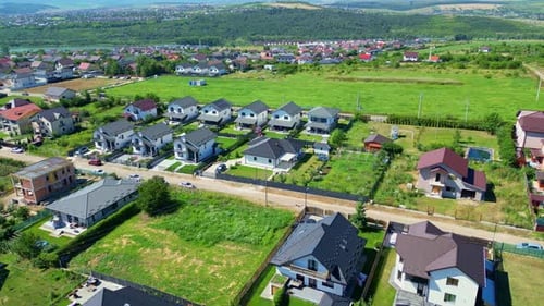 upscale rural Romanian homes in a countryside town