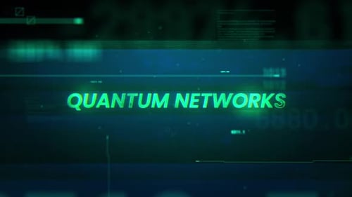 Quantum Networks Word On Noise Glitch Error Technology Contexte de données futuriste