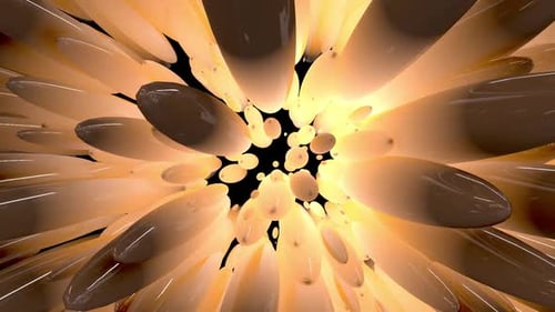 Abstract Morphing Golden Shapes Seamless Loop Background