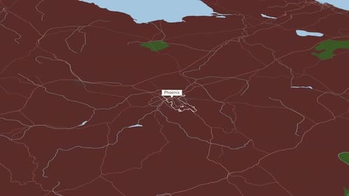 Modern Map Zoom with City Outline Reveal Animation