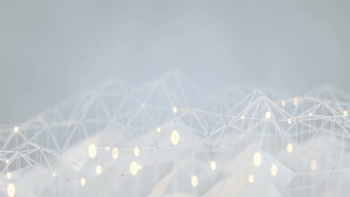 White low poly shape. Clean modern corporate background. Seamless loop 3D render animation