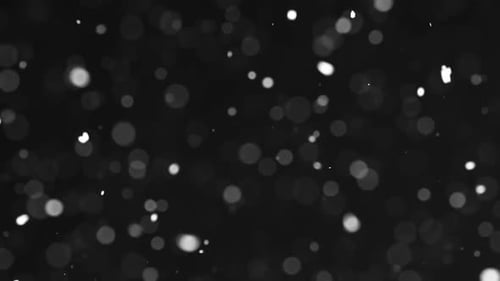 Abstract monochrome sparkles and bokeh against black background