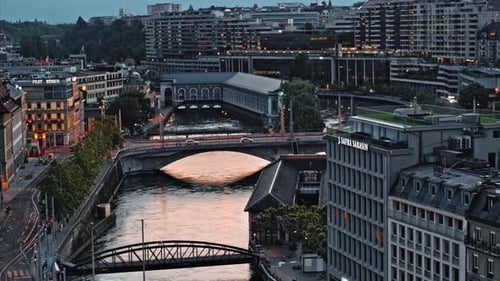 Skyscrapers Over the River