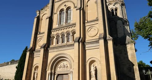 The Saint Theodorit cathedral and Fenestrelle tower, Uzes, Gard department, Occitania, France