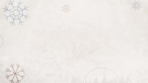 Animated Snowflakes and Winter Trees Festive Background