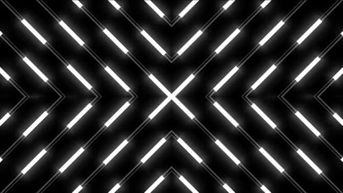 Dynamic neon lights pulse creating futuristic abstract motion background