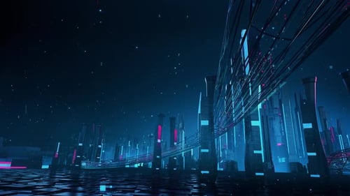 Futuristic Digital Technology and Metaverse Concepts Title Reveal