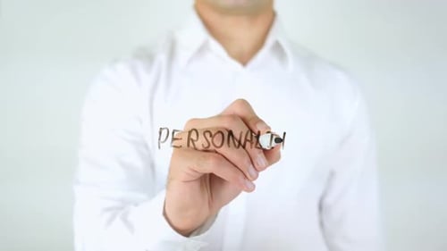 Personality, Man Writing on Glass