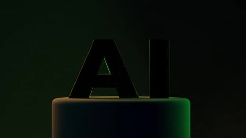 Glass Refractive AI Letters Light Play Abstract Sequence 4K