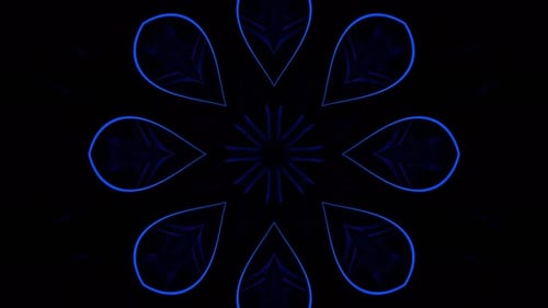 Glowing Neon Geometric Tunnel Loop Background Animation