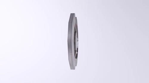 Animated 3D Geometric Skull Shield Rotation Loop