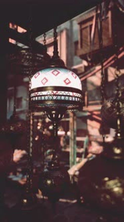 A Hanging Lamp in Room