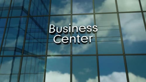 Business Center glass building concept