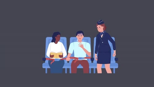 Animated Frightened Man Character