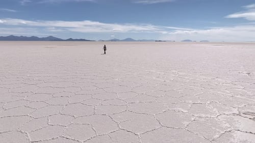 Vista aérea del Salar de Uyuni, Bolivia.