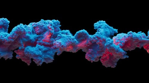 Animation of blue smoke emitting red flame. With Alpha Channel.