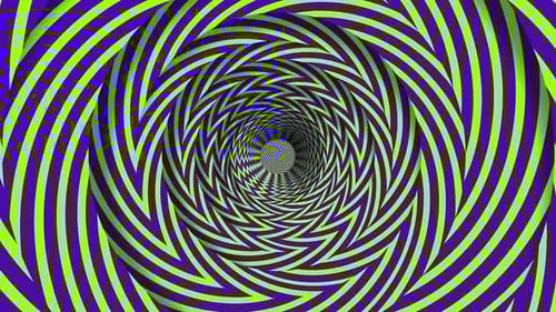 Vibrant Hypnotic Spiral Tunnel Animation Background