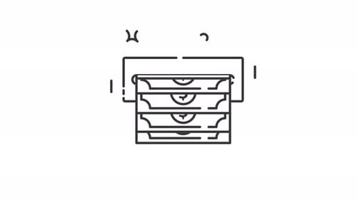 withdraw money from ATM icon illustration animation motion graphic design isolated alpha channel vid