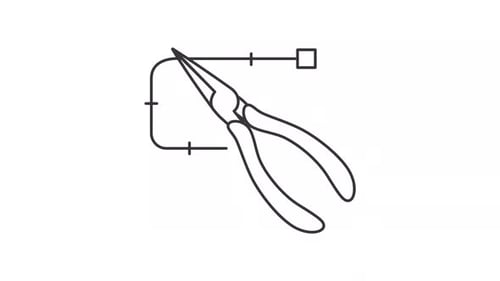 Animated needle nose pliers icon
