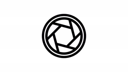 animação de ícone de linha de câmera