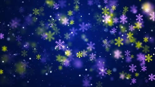 Falling Festive Snowflakes Background for Winter Holidays