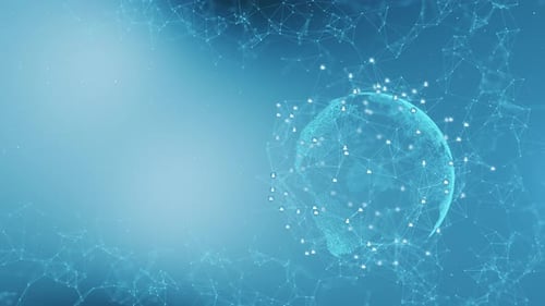 Connexion réseau mondiale 3D Connexions mondiales Technologie Réseau mondial mondial