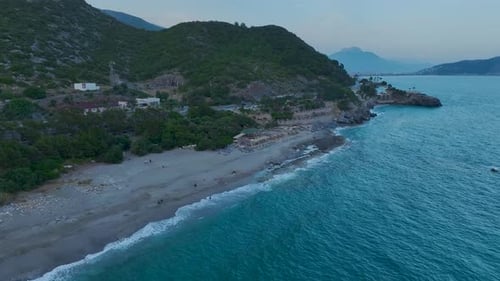 Aerial View Beautiful Mediterranean Beach Landscapes From a Bird’s Eye View