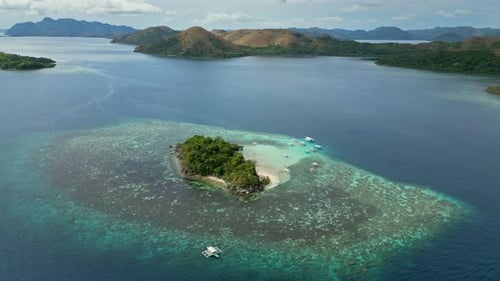 Tropical Philippines Island and Boats