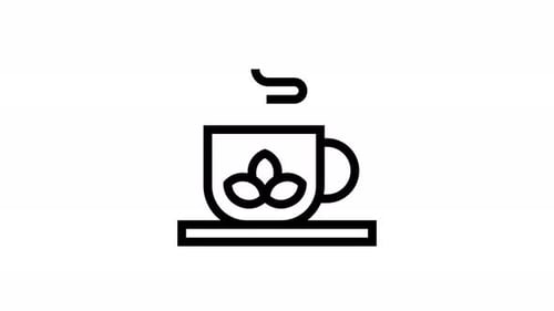 tea line icon animation