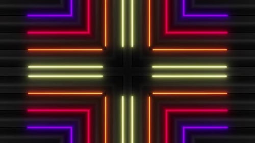 Padrão de cruz abstrato de néon vibrante