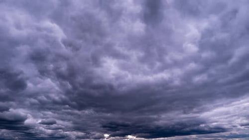 Dramatic Gray Storm Clouds Rolling Across the Sky