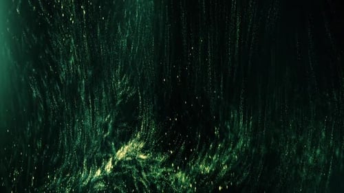 Bucle de partículas verdes