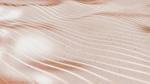 Waving lines background, seamless loop. 3D animation. Abstract waves animation
