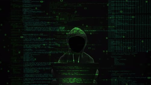 Cyber Crime A Hacker Using a Virus to Attack Software Cyber Attack on Computer Network Virus Spyware