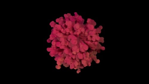 Abstract Fluid Red Smoke Burst Reveal