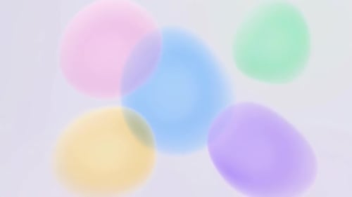 Abstract Fluid Pastel Blobs Moving on a Light Background
