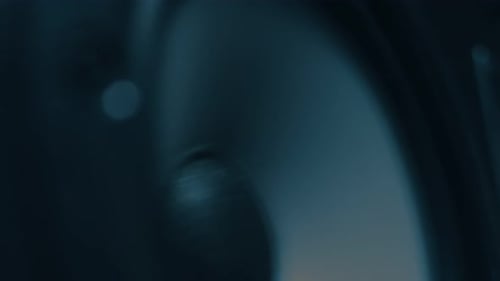 Macro of Vibrating Speakers Membranes of Professional Sound Speaker